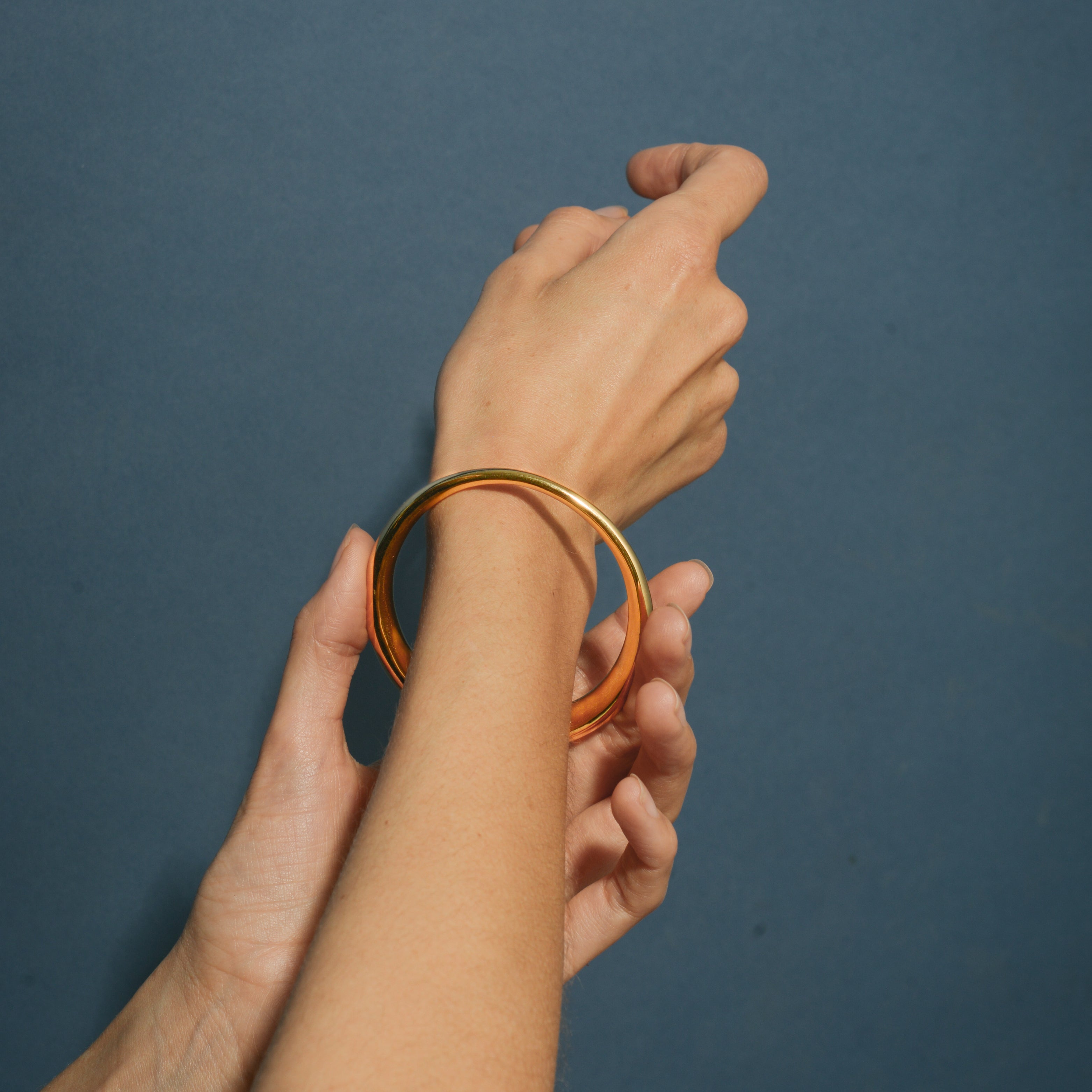The Nico Ovo Bangle. Gold Vermeil (PRE-ORDER). - Monarc Jewellery