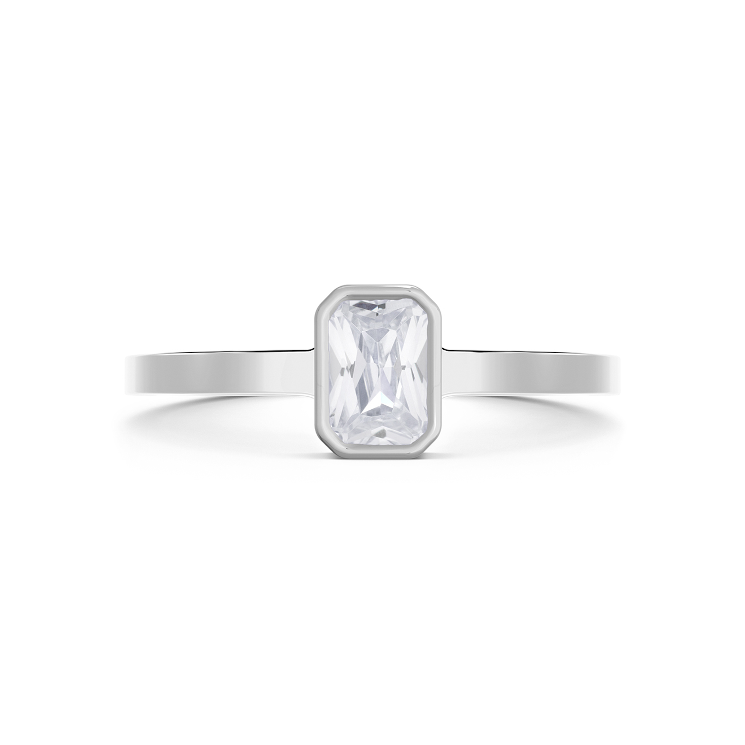 Thea Diamond Solitaire Ring, 18k White Gold or Platinum – Monarc Jewellery