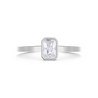 Thea Diamond Solitaire Ring. 18k White Gold or Platinum - MONARC CONCIERGE