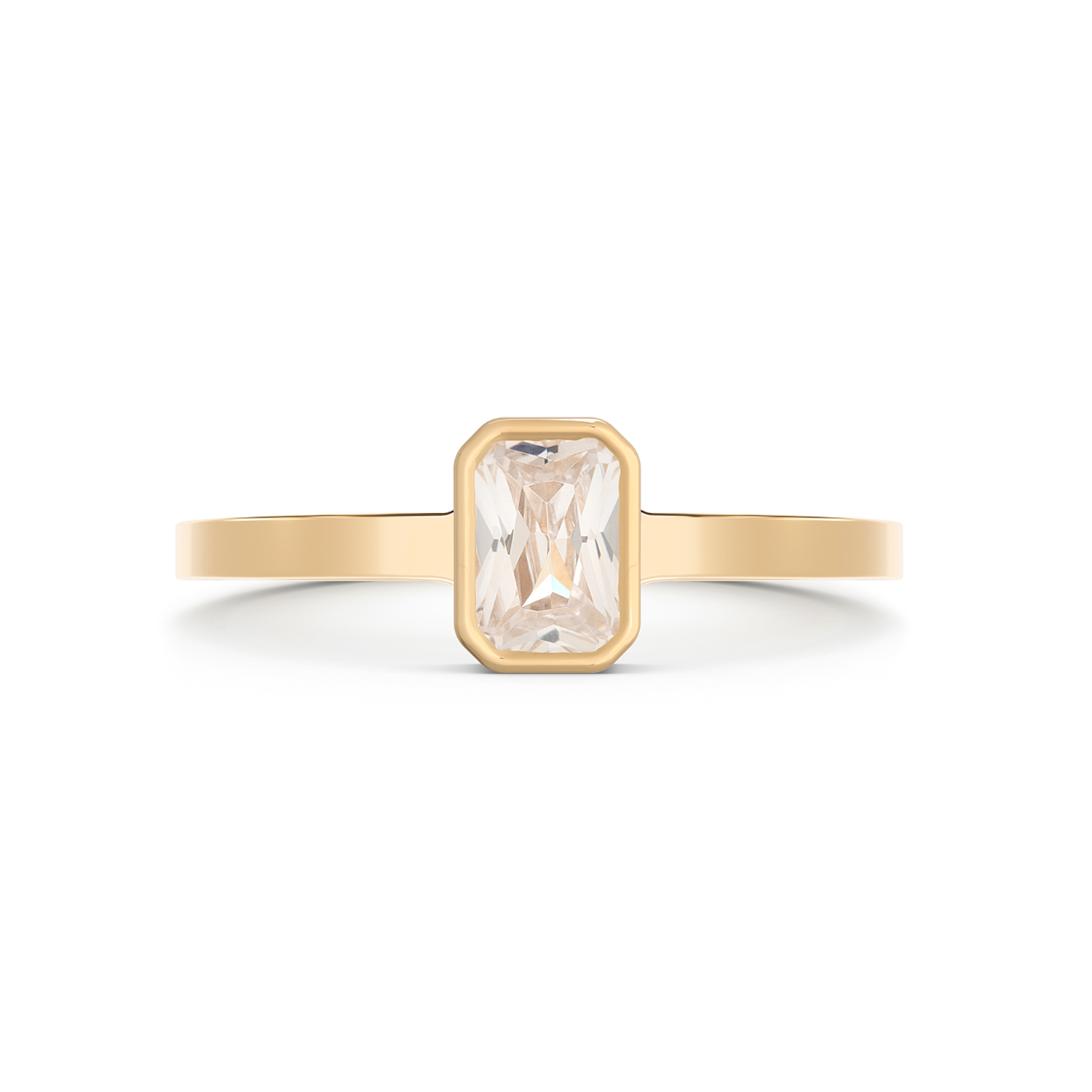 Thea Diamond Solitaire Ring, 18k Yellow Gold – Monarc Jewellery