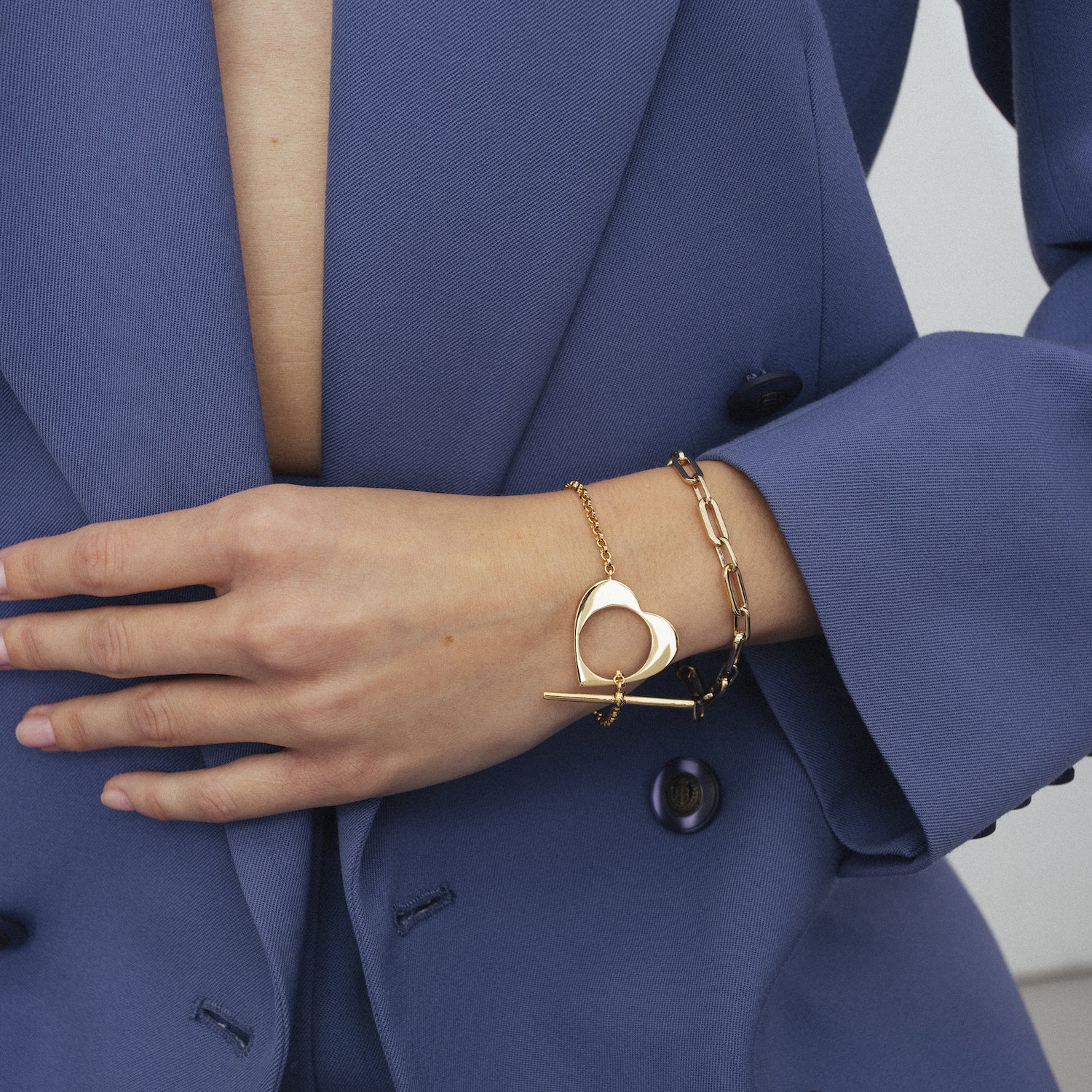 Romeus Heart Bracelet. Gold Vermeil - Monarc Jewellery