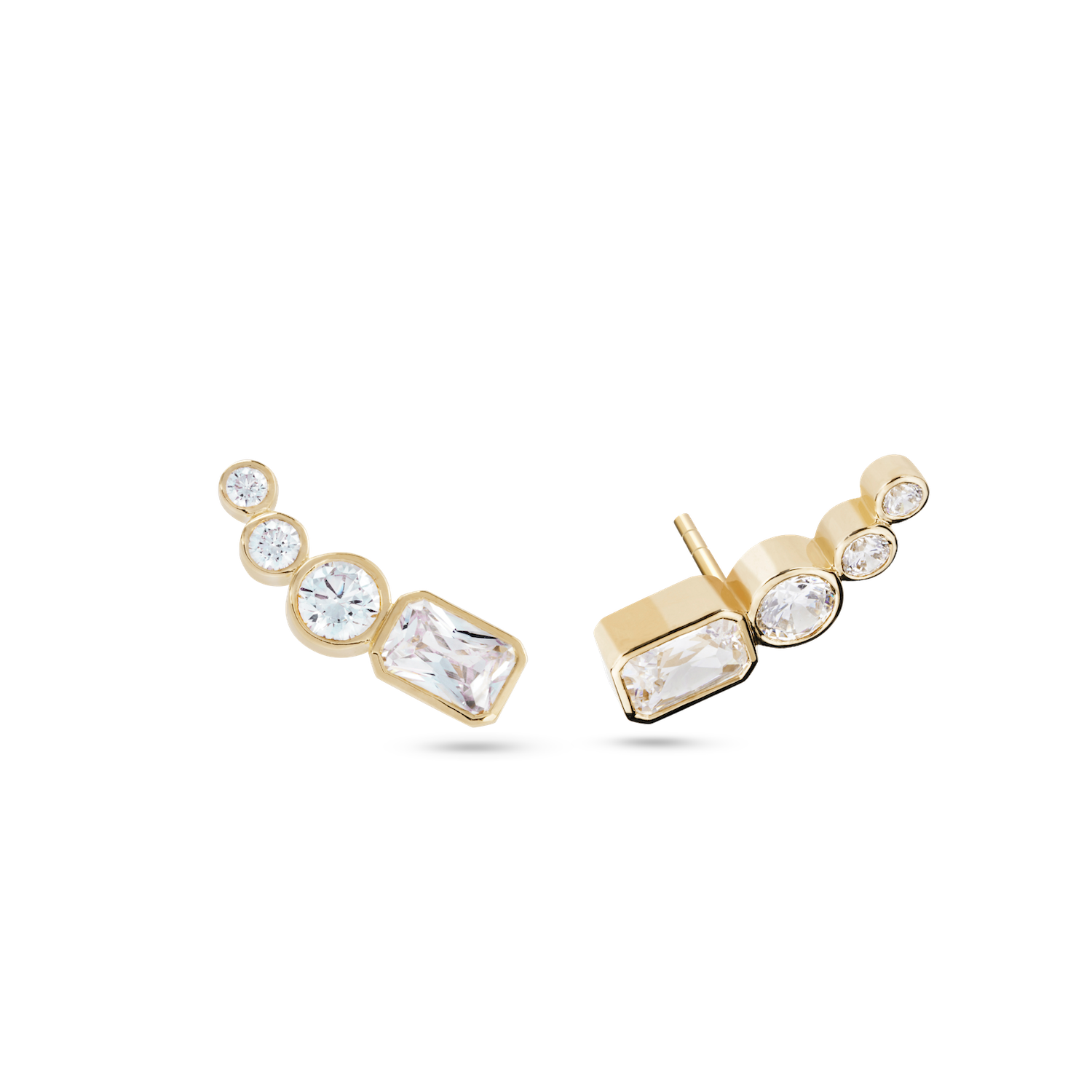Thea Diamond Ear Pin. 9k Yellow Gold - MONARC CONCIERGE
