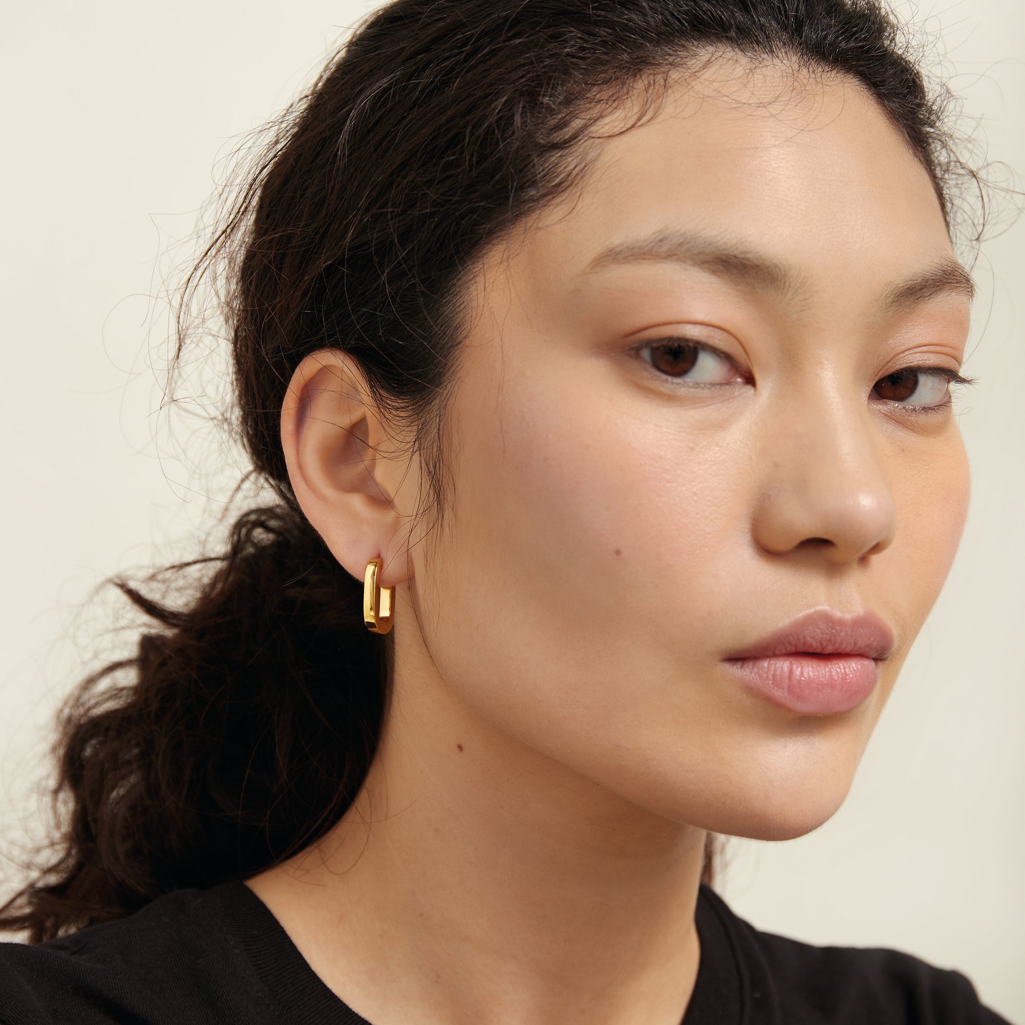 Plump Remie Hoop Earrings, Gold Vermeil - Monarc Jewellery