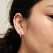 Meadmore Hoop Earrings, Sterling Silver - Monarc Jewellery