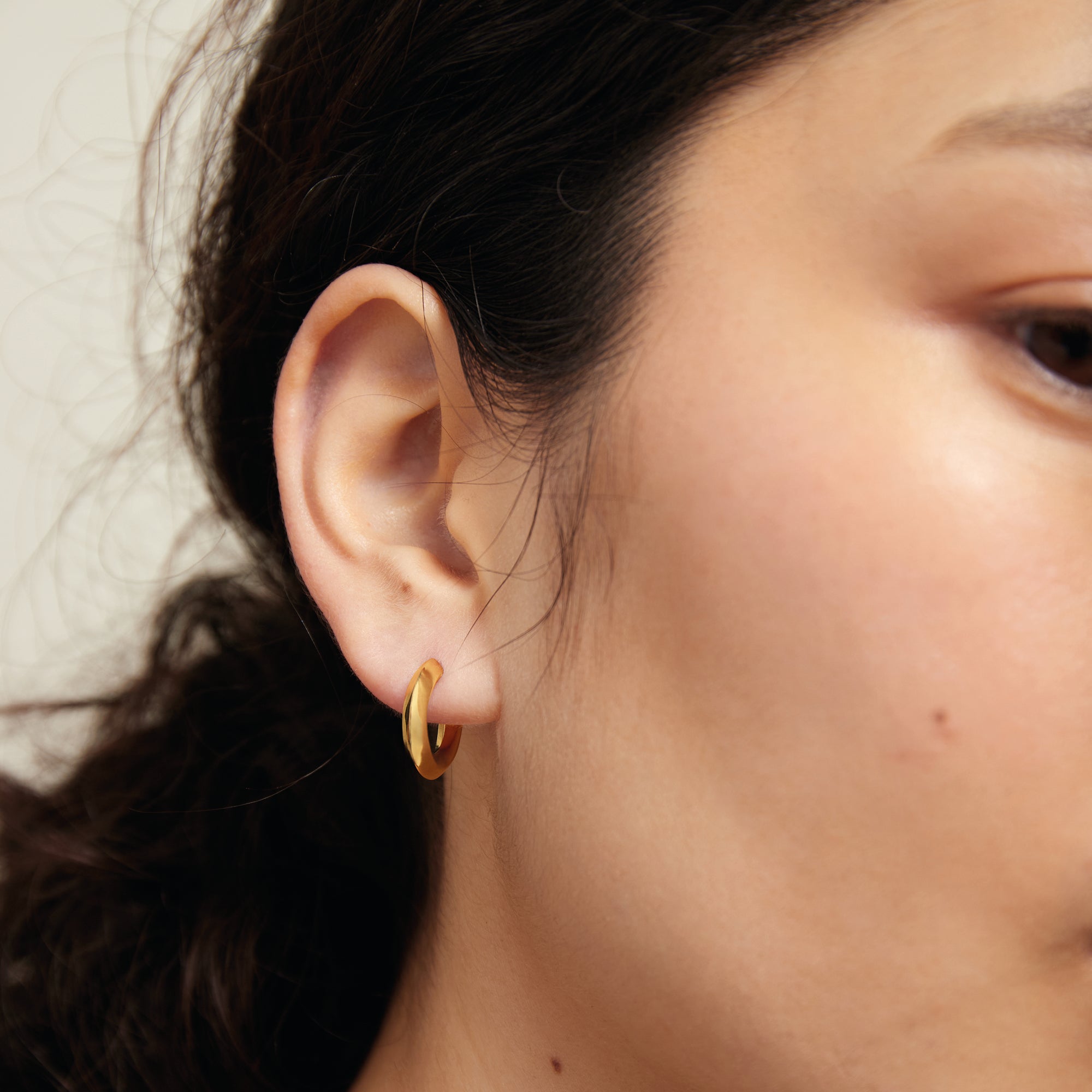 Meadmore Hoop Earrings, Gold Vermeil