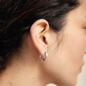 Meadmore Hoop Earrings, Sterling Silver - Monarc Jewellery