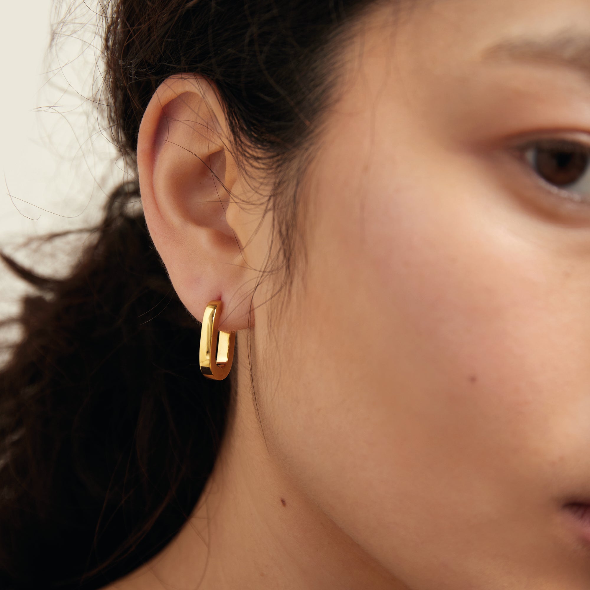 Plump Remie Hoop Earrings, Gold Vermeil - Monarc Jewellery