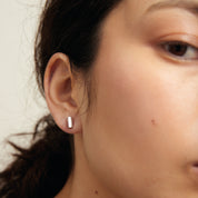 Pillar Stud Earring, Sterling Silver - Monarc Jewellery