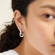 Catena Hoop Earrings, Sterling Silver - Monarc Jewellery
