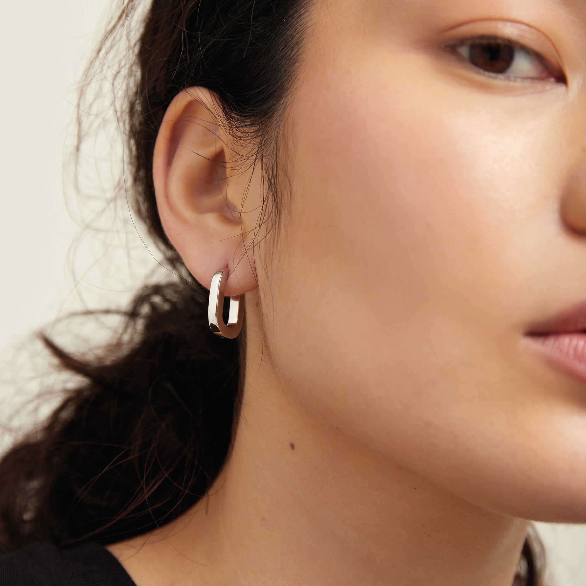 Plump Remie Hoop Earrings, Sterling Silver - Monarc Jewellery
