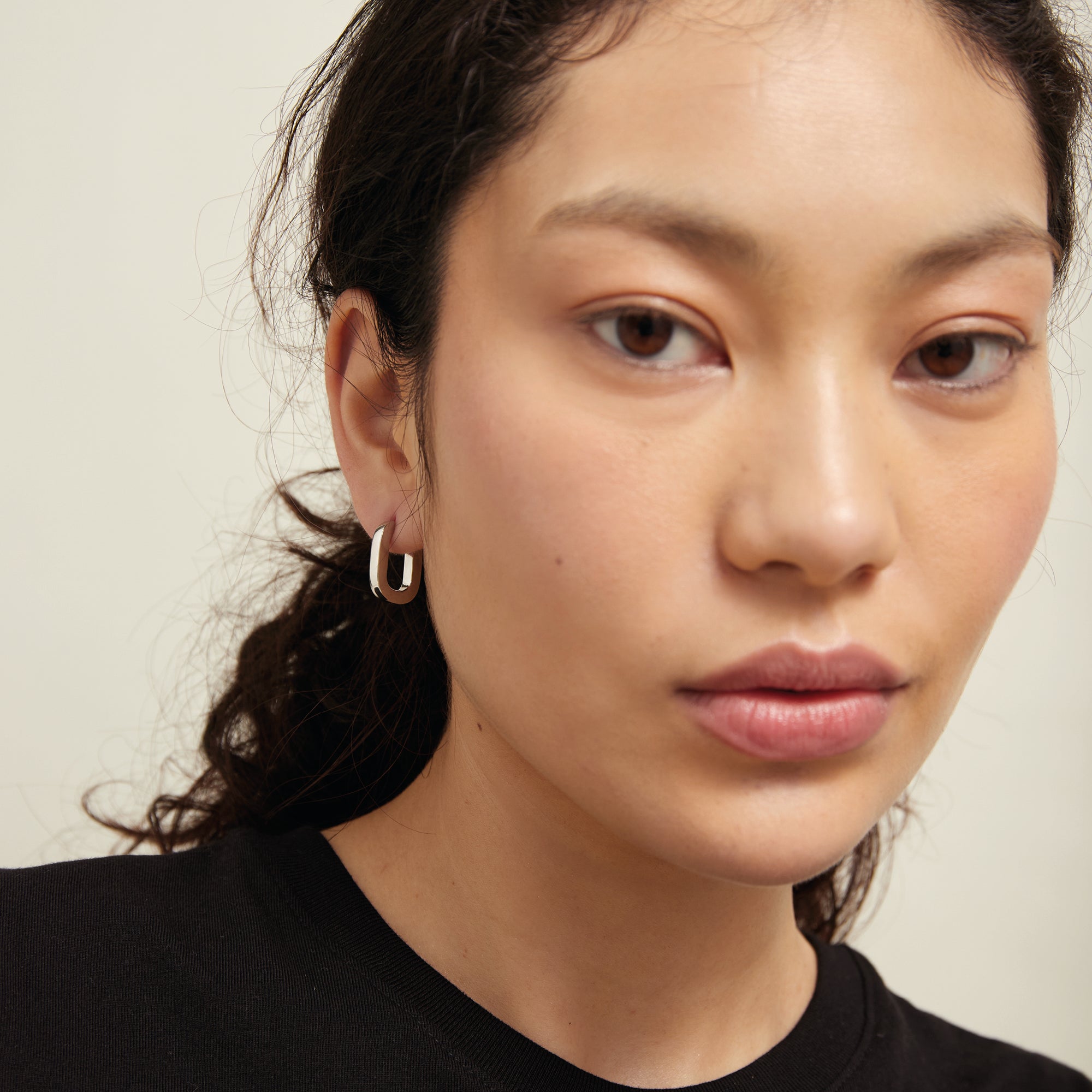 Plump Remie Hoop Earrings, Sterling Silver