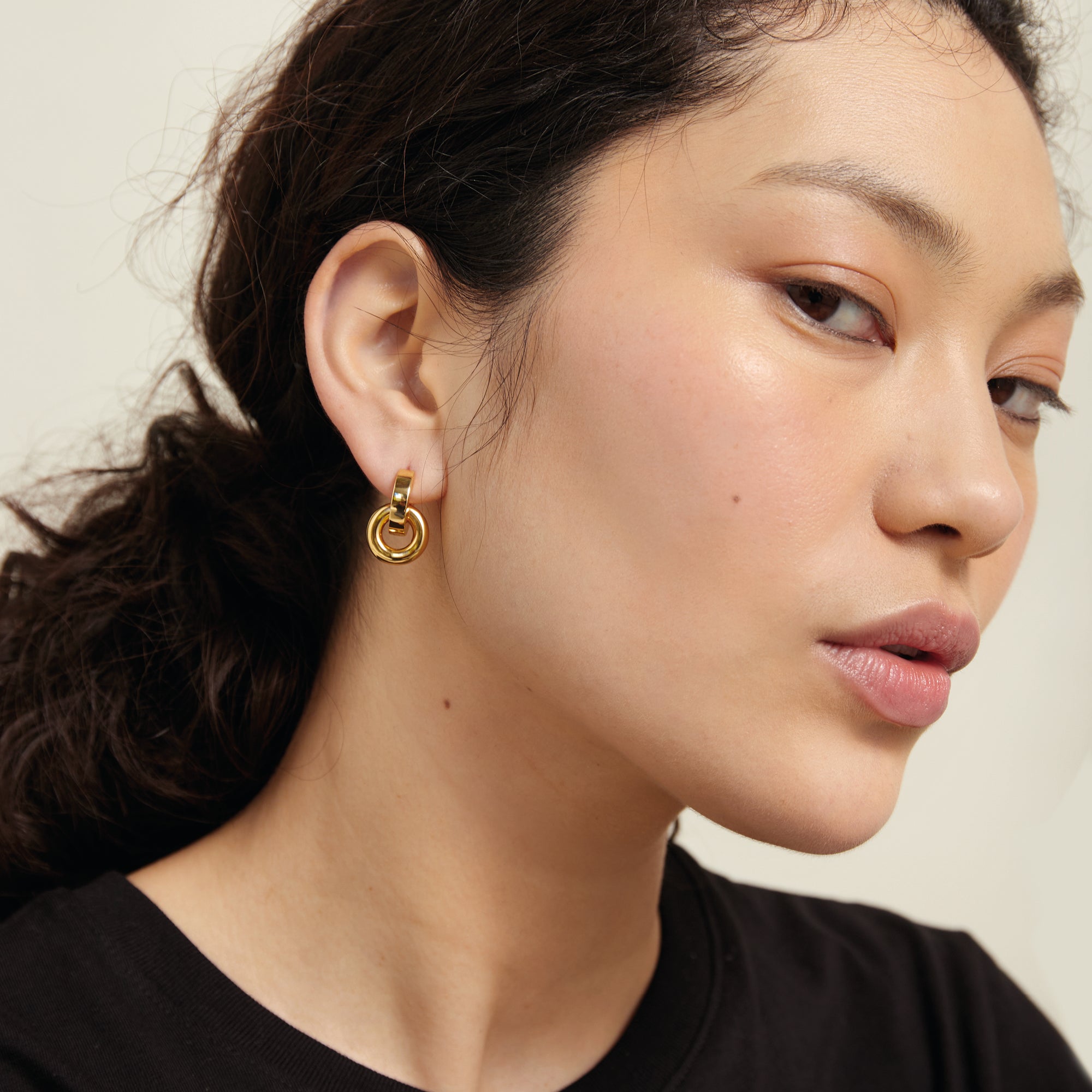 Catena Hoop Earrings, Gold Vermeil